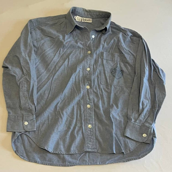 Rafaella blue denim chambray long sleeve button down M - Picture 1 of 9